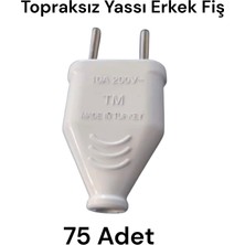 Orel Topraksız Yassı Erkek Fiş 75 Adet