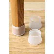 Cekar Store 8 Adet Silikon Masa Sandalye Koruyucu Masa Sandalye Kaydırmaz Zemin Koruyucu Silikon Pabuç