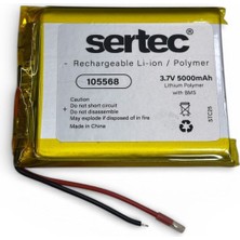 Pileli Store 105568 3.7V 5000 Mah Li-Polymer Pil DEVRELI/1.5A