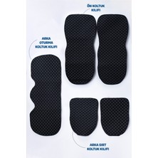 Grandtex Oto Koltuk Minderi Universal Seti - Koltuk Koruma Kılıfı (Ön & Arka Tam Set) Kancalı Bağlama