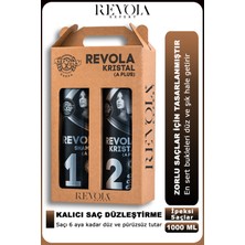 Revola Kristal A Plus Keratin Brezilya Fönü Seti 2’li 1000 ml – Kalıcı Saç Düzleştirici, Profesyonel Saç Bakım ve Onarım Seti