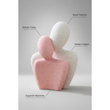 My Craft 3D MYCRAFT3D Modern Soyut Çift Biblo Dekoratif Heykel Minimal Aşk Figürü Ev Ofis Masa Süsü 9X13