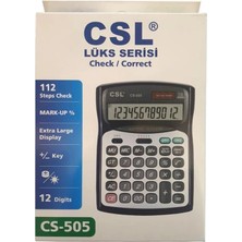Caslo CSL CS-505 12 Hane Masa Tipi İşlem Kontrollü Su Geçirmez Hesap Makinesi