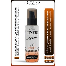 Luxeri  Kıvırcık Saçlar İçin Besleyici ve Kabarma Önleyici Argan Saç Bakım Serumu 75 ml