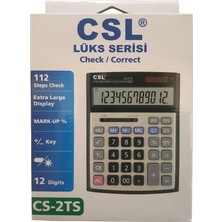 Caslo CSL CS-2TS 12 Hane Masa Tipi İşlem Kontrollü Hesap Makinesi