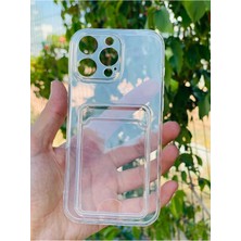 Anka Cep Cep Telefonu Aksesuarları Apple iPhone 16 Pro Max Kılıf Kartlıklı Lüx Şeffaf Silikon Kapak