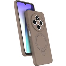 Anka Cep Cep Telefonu Aksesuarları Xiaomi Redmi 14C Uyumlu Regal Magsafe Standlı Silikon Kapak