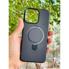 Anka Cep Cep Telefonu Aksesuarları Apple iPhone 15 Plus Kılıf Regal Mgsafe Içi Kadife Soft Standlı Silikon Kapak