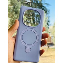 Anka Cep Cep Telefonu Aksesuarları Xiaomi Redmi Note 14 Pro 4g Kılıf Regal Mgsafe Içi Kadife Soft Standlı Silikon Kapak