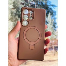 Anka Cep Cep Telefonu Aksesuarları Galaxy S25 Ultra Uyumlu Kılıf Regal Mgsafe Içi Kadife Soft Standlı Silikon Kapak