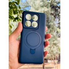 Anka Cep Cep Telefonu Aksesuarları Xiaomi Mi 14T Pro Kılıf Regal Mgsafe Içi Kadife Soft Standlı Silikon Kapak