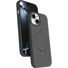 Anka Cep Cep Telefonu Aksesuarları iPhone 15 Regal Magsafe Standlı Silikon Kapak Uyumlu