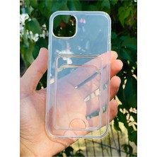 Anka Cep Cep Telefonu Aksesuarları Apple iPhone 14 Max Kılıf Kartlıklı Lüx Şeffaf Silikon Kapak