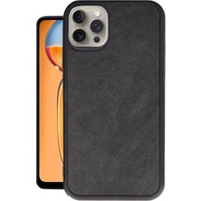 Anka Cep Cep Telefonu Aksesuarları Apple iPhone 14 Pro Kılıf Aras Deri Görünümlü Kapak + Ekran Koruma + Kablo Koruma