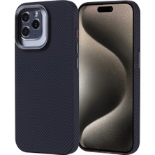 Anka Cep Cep Telefonu Aksesuarları Apple iPhone 15 Pro Kılıf Magsafe Şarj Özellikli Karbon Fiber Görünümlü Nekst Kapak