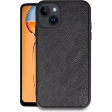 Anka Cep Cep Telefonu Aksesuarları Apple iPhone 15 Kılıf Aras Deri Görünümlü Kapak + Ekran Koruma + Kablo Koruma