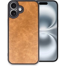 Anka Cep Cep Telefonu Aksesuarları Apple iPhone 16 Kılıf Aras Deri Görünümlü Kapak + Ekran Koruma + Kablo Koruma