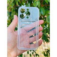 Anka Cep Cep Telefonu Aksesuarları Apple iPhone 15 Pro Kılıf Kartlıklı Lüx Şeffaf Silikon Kapak