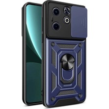 Anka Cep Cep Telefonu Aksesuarları Infinix Hot 40I Kılıf Magnetik Standlı Kamera Korumalı Sürgülü Vega Kapak