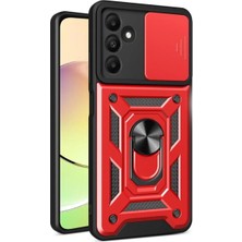 Anka Cep Cep Telefonu Aksesuarları Samsung Galaxy M15 Kılıf Pars Lens Yüzüklü Silikon Magnetik Standlı Kamera Korumalı Kapak