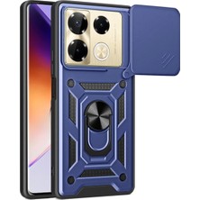 Anka Cep Cep Telefonu Aksesuarları Infinix Note 40 Pro Kılıf Magnetik Standlı Kamera Korumalı Sürgülü Vega Kapak