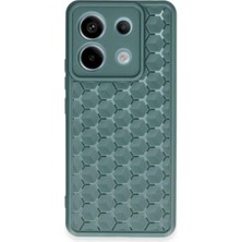 Anka Cep Cep Telefonu Aksesuarları Xiaomi Redmi Note 13 Pro 5g Kılıf Petek Desenli Silikon Kapak + Ekran Koruma + Kablo Koruyucu