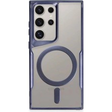 Anka Cep Cep Telefonu Aksesuarları Samsung Galaxy S24 Ultra Kılıf Boyi Magsafe Silikon Kapak + Ekran Koruma + Kablo Koruma