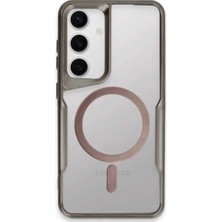 Anka Cep Cep Telefonu Aksesuarları Samsung Galaxy S24 Uyumlu Kılıf Boyi Magsafe Silikon Kapak + Ekran Koruma + Kablo Koruma