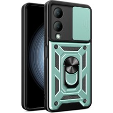 Anka Cep Cep Telefonu Aksesuarları Vivo Y17S Kılıf Pars Lens Yüzüklü Silikon Magnetik Standlı Kamera Korumalı Kapak