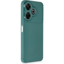 Anka Cep Cep Telefonu Aksesuarları Xiaomi Redmi 13 4g Kılıf Auto Focus Karbon Desenli Silikon Kapak + Ekran Koruma + Kablo Koruyucu