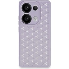 Anka Cep Cep Telefonu Aksesuarları Xiaomi Poco M6 Pro 4g Kılıf Petek Desenli Silikon Kapak + Ekran Koruma + Kablo Koruyucu