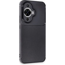 Anka Cep Cep Telefonu Aksesuarları Huawei Nova 12S Kılıf Auto Focus Karbon Desenli Silikon Kapak