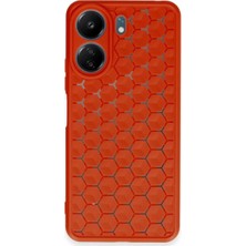 Anka Cep Cep Telefonu Aksesuarları Xiaomi Redmi 13C Kılıf Petek Desenli Silikon Kapak