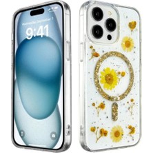 Anka Cep Cep Telefonu Aksesuarları Apple iPhone 15 Pro Max Uyumlu Kılıf Daisy Simli Magsafe Silikon Kapak