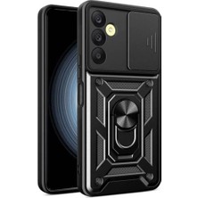 Anka Cep Cep Telefonu Aksesuarları Samsung Galaxy A14 Kılıf Magnetik Standlı Kamera Korumalı Sürgülü Vega Kapak + Ekran Koruma