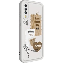 Anka Cep Cep Telefonu Aksesuarları Samsung Galaxy A50 Kılıf Kamera Korumalı Baskılı Arka Yüzey Klas Silikon Kapak + Ekran Koruma