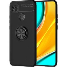 Anka Cep Cep Telefonu Aksesuarları Xiaomi Redmi 9c Kılıf Ravel Yüzüklü Standlı Silikon Kapak + Kablo Koruma + Ekran Koruma