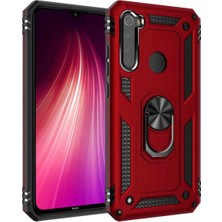 Anka Cep Cep Telefonu Aksesuarları Xiaomi Redmi Note 8 Kılıf Vega Yüzüklü Standlı Tank Zırh Kapak + Ekran Koruma