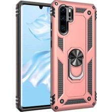 Anka Cep Cep Telefonu Aksesuarları Huawei P30 Pro Kılıf Vega Yüzüklü Standlı Tank Zırh Kapak + Ekran Koruma