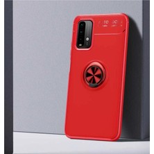 Anka Cep Cep Telefonu Aksesuarları Xiaomi Redmi Note 9 4g Kılıf Ravel Yüzüklü Standlı Silikon Kapak + Ekran Koruma