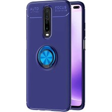 Anka Cep Cep Telefonu Aksesuarları Xiaomi Redmi K30 Kılıf Ravel Yüzüklü Standlı Silikon Kapak + Kablo Koruma + Ekran Koruma