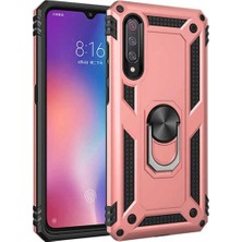 Anka Cep Cep Telefonu Aksesuarları Xiaomi Mi 9 Kılıf Vega Yüzüklü Standlı Tank Zırh Kapak + Ekran Koruma
