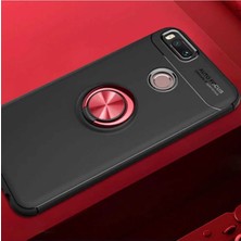 Anka Cep Cep Telefonu Aksesuarları Xiaomi Mi 5x Kılıf Ravel Yüzüklü Standlı Silikon Kapak+ Ekran Koruma + Kablo Koruma