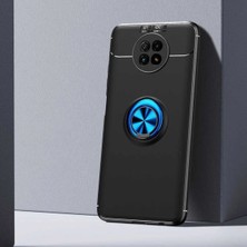 Anka Cep Cep Telefonu Aksesuarları Xiaomi Redmi Note 9 5g Kılıf Ravel Yüzüklü Standlı Silikon Kapak+ Ekran Koruma + Kablo Koruma