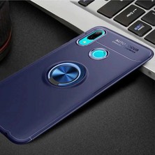 Anka Cep Cep Telefonu Aksesuarları Huawei Y6 2019 Kılıf Ravel Yüzüklü Silikon Kapak + Ekran Koruma + Kablo Koruma