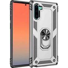 Anka Cep Cep Telefonu Aksesuarları Samsung Galaxy Note 10 Kılıf Vega Yüzüklü Standlı Tank Zırh Kapak + Ekran Koruma