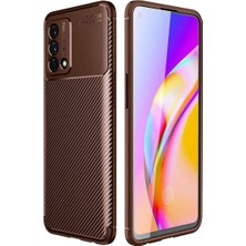 Anka Cep Cep Telefonu Aksesuarları Oppo A74 4g Kılıf Karbon Görünümlü Silikon + Kablo Koruma + Ekran Koruma