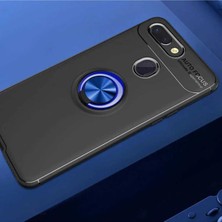 Anka Cep Cep Telefonu Aksesuarları Xiaomi Mi 8 Lite Kılıf Ravel Yüzüklü Standlı Silikon Kapak+ Ekran Koruma + Kablo Koruma