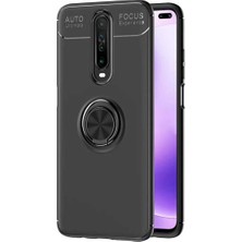 Anka Cep Cep Telefonu Aksesuarları Xiaomi Redmi K30 Kılıf Ravel Yüzüklü Standlı Silikon Kapak + Kablo Koruma + Ekran Koruma