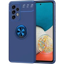 Anka Cep Cep Telefonu Aksesuarları Samsung Galaxy A33 5g Kılıf Ravel Yüzüklü Standlı Silikon Kapak+ Ekran Koruma + Kablo Koruma